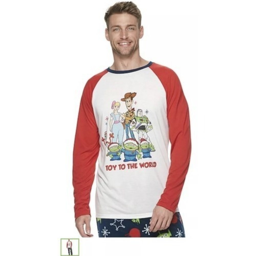 Disney Graphic Toy to The World Graphic Nostalgic Y2K Long Sleeve Shirt Men S/CH